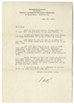 Franklin D. Roosevelt Letter Signed From July 1928 -- ...up to my neck in work - this office, law office, Democratic Executive Committee, fifty letters a day, Warm Springs contributions...